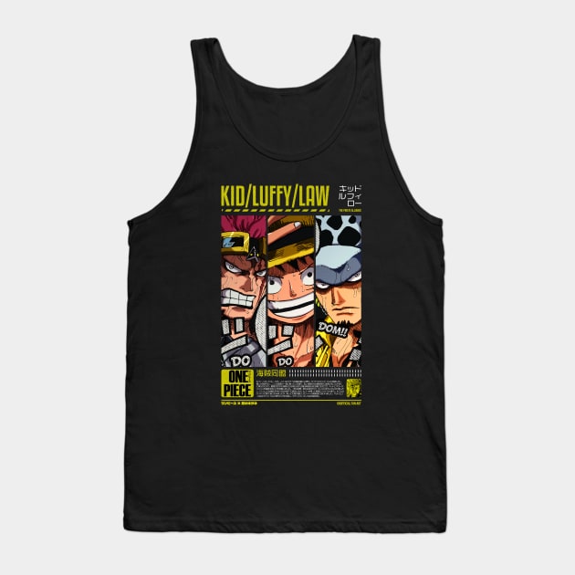 THE PIRATE ALLIANCE | LUFFY | TRAFALGAR LAW | KID | OTAKU DESIGN Tank Top by Black Kitsune Argentina